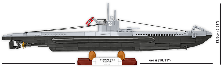 COBI U-Boot U-52 (Type VIIB) Submarine : Set #4852
