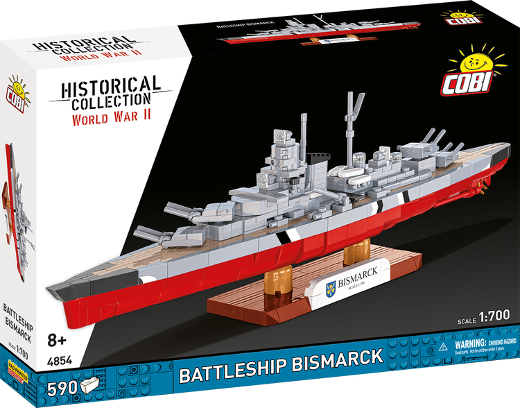 Acorazado alemán COBI Bismarck, escala 1:700: Set n.° 4854 