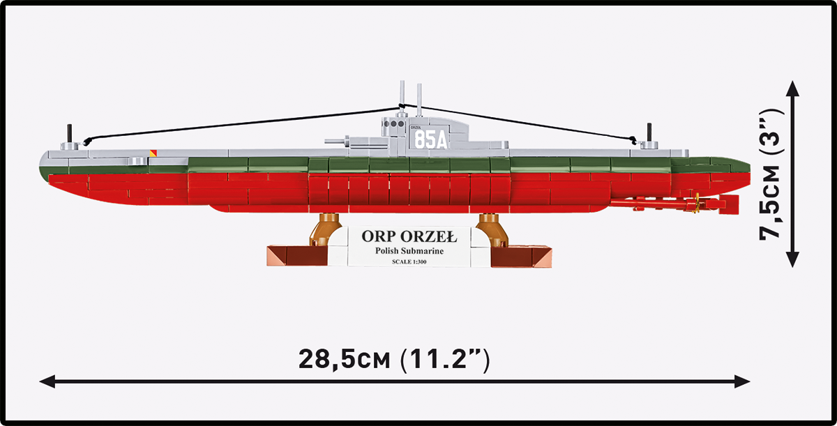 COBI ORP Orzel Submarine : Set #4855