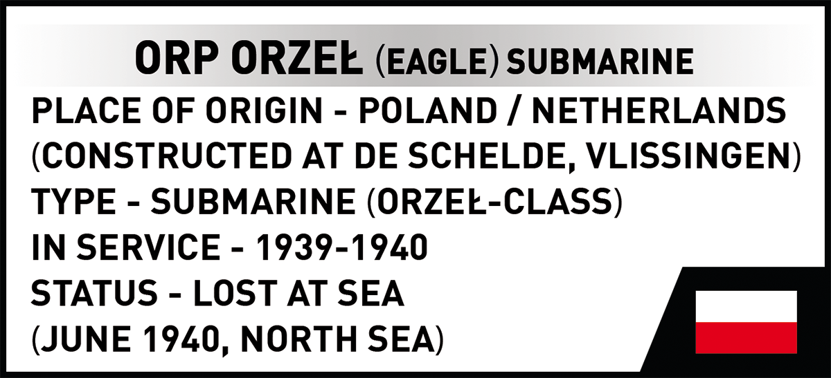 COBI ORP Orzel Submarine : Set #4855