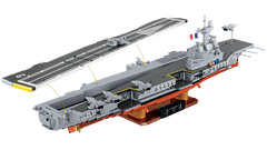 Charles de Gaulle aircraft carrier model with the deck removed. 