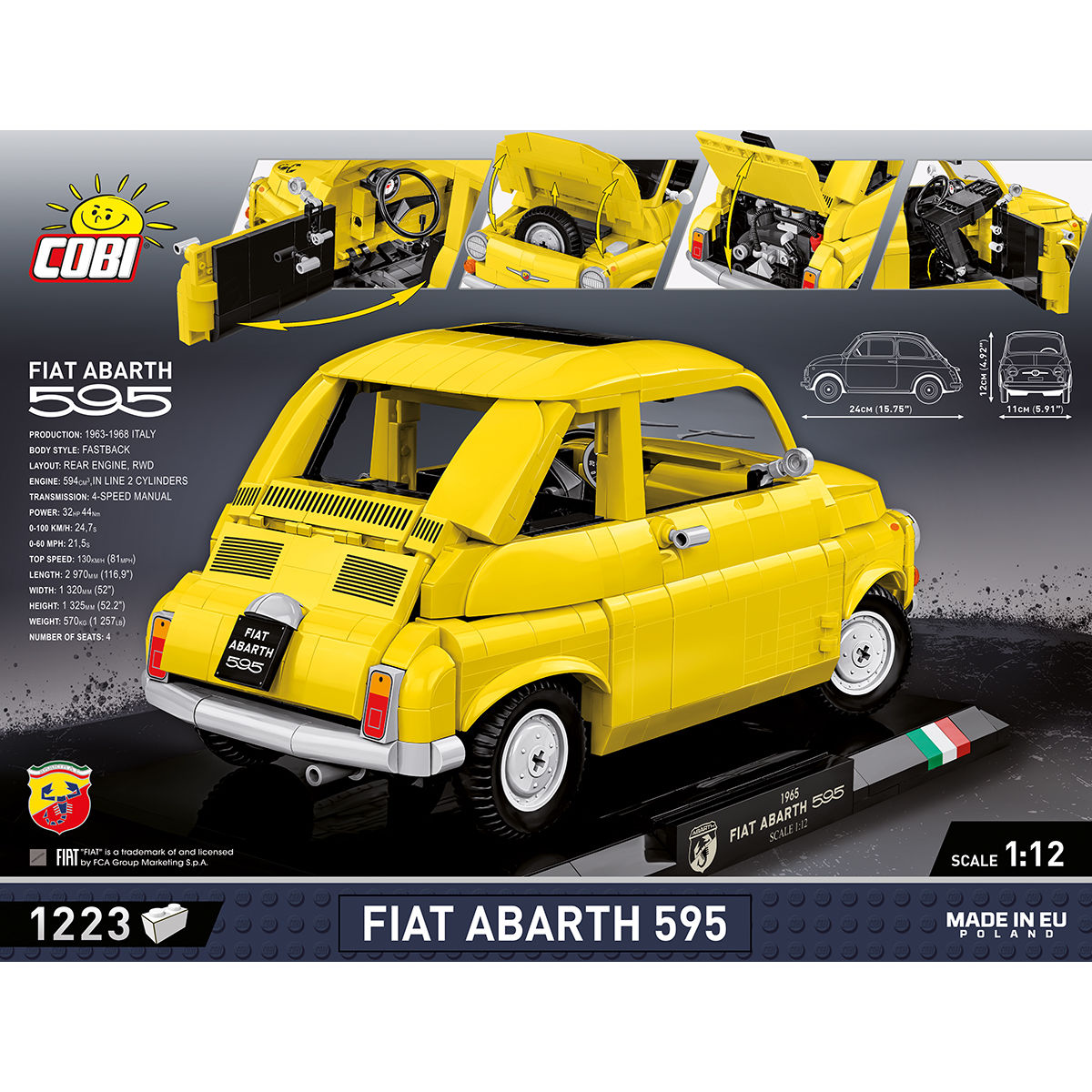 COBI EXECUTIVE EDITION Fiat Abarth 595 Car: Set #24353