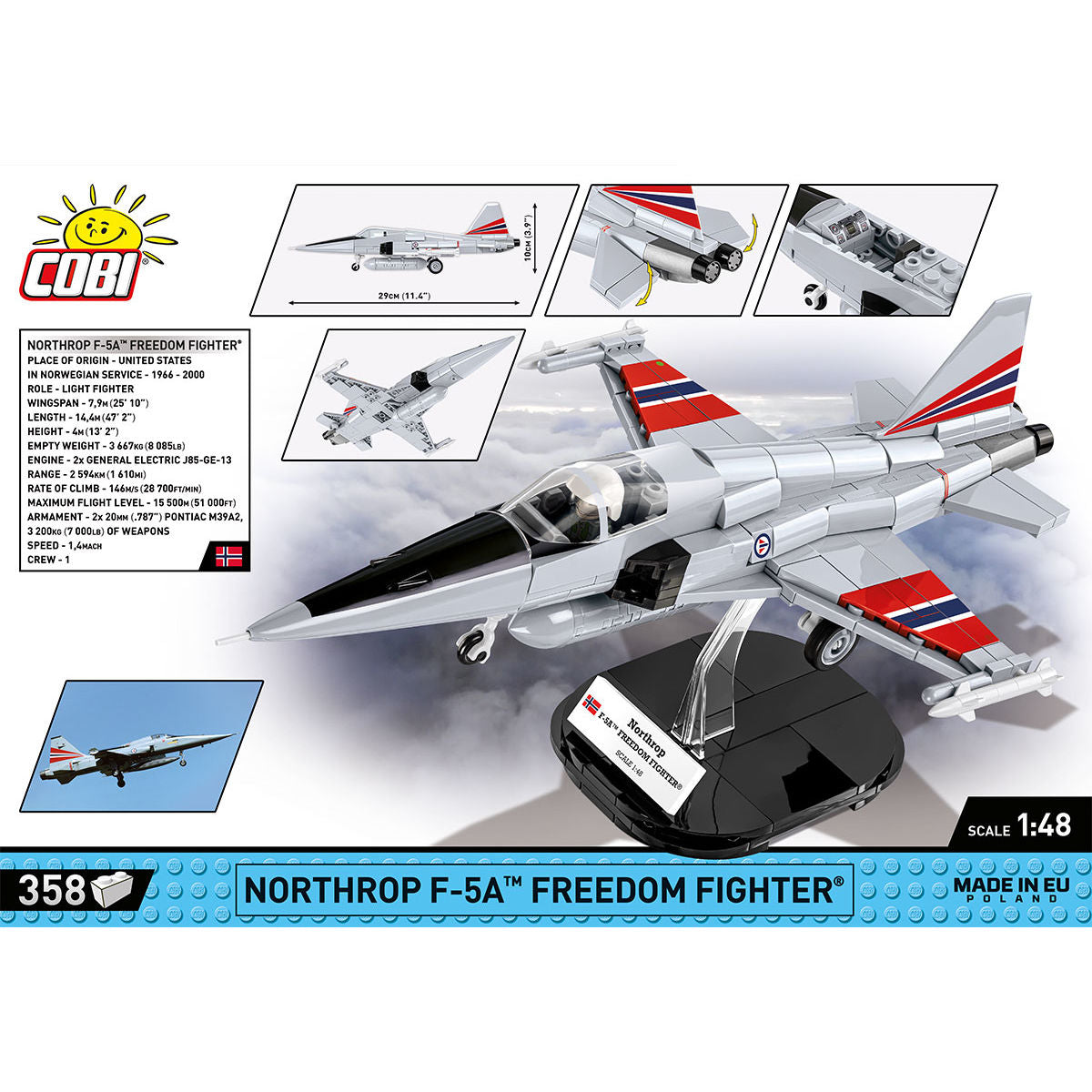 COBI Northrop F-5A Freedom Fighter Jet: Set #5858