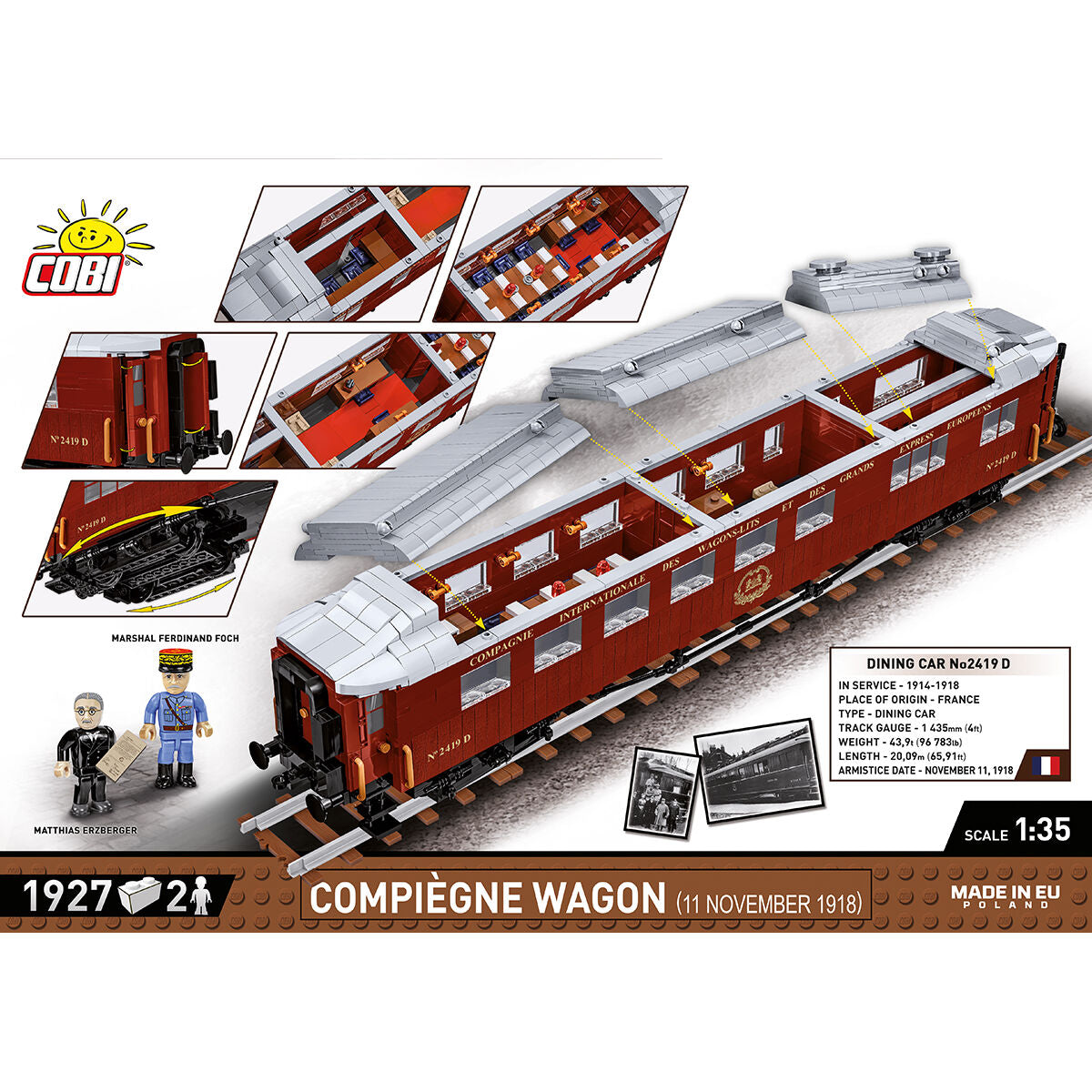 Vagón de tren COBI Compiègne (11 de junio de 1918): Conjunto n.º 6291