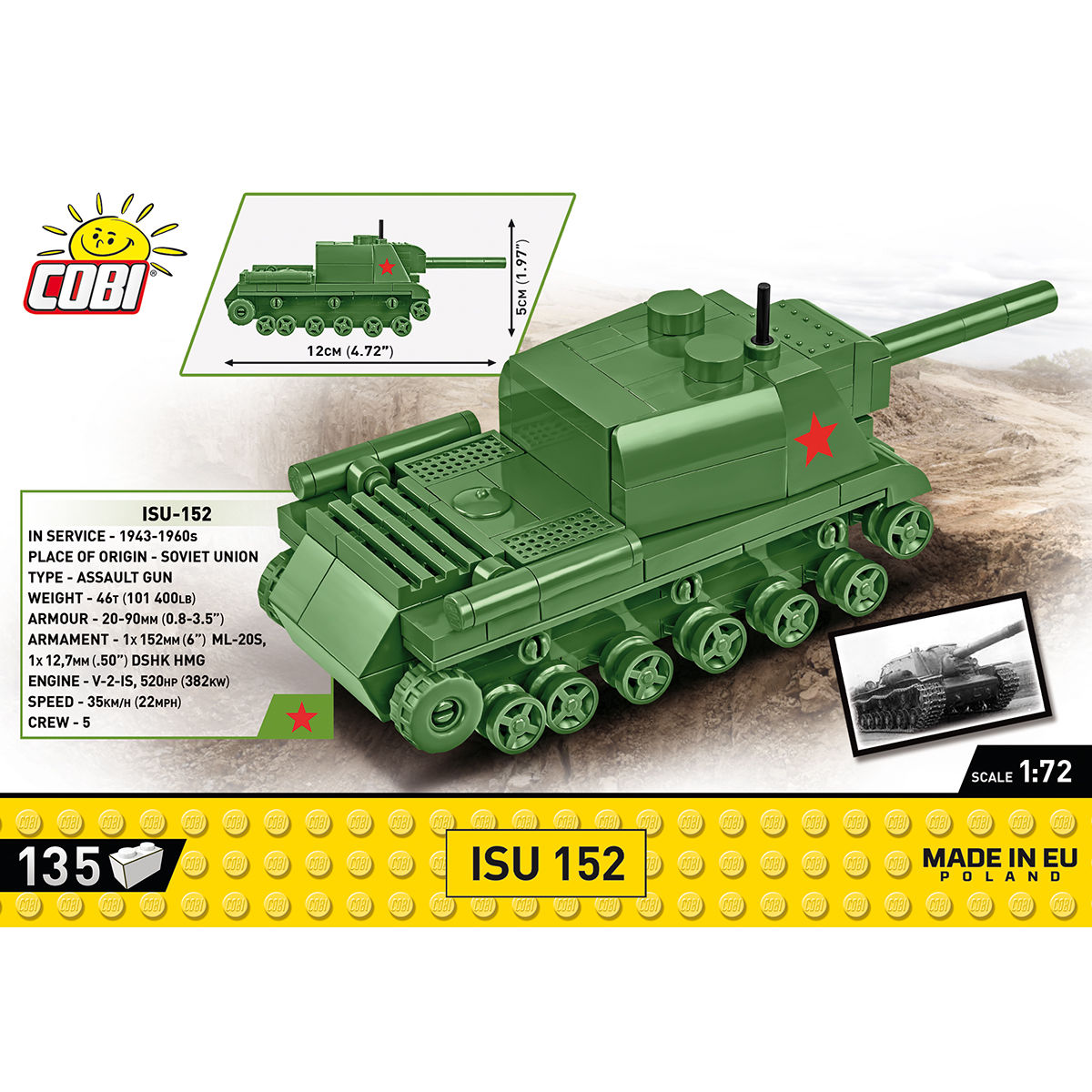 Tanque COBI ISU 152 Escala 1:72: Set #3096