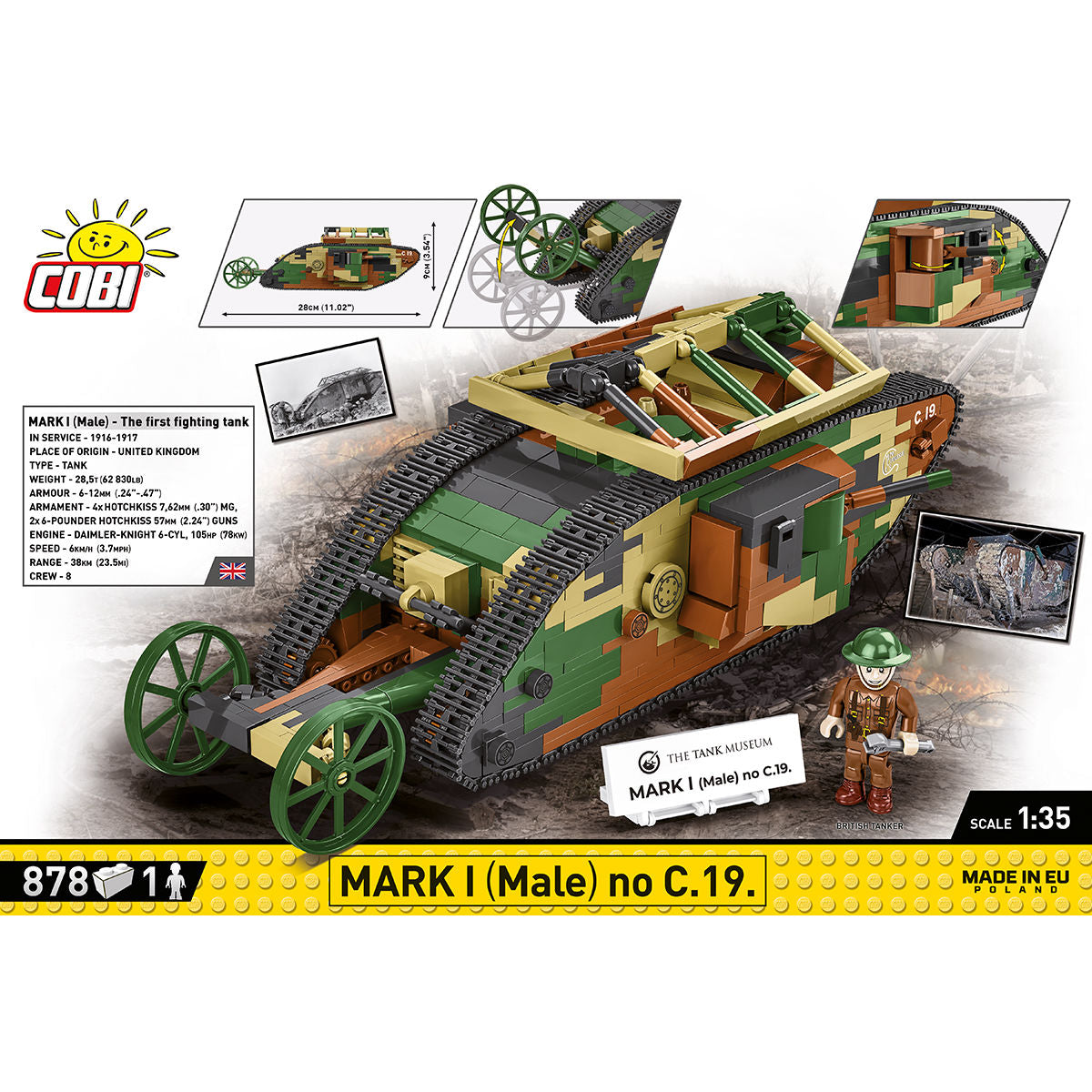 COBI Mark I (Male) no C.19. Tank : Set #2993