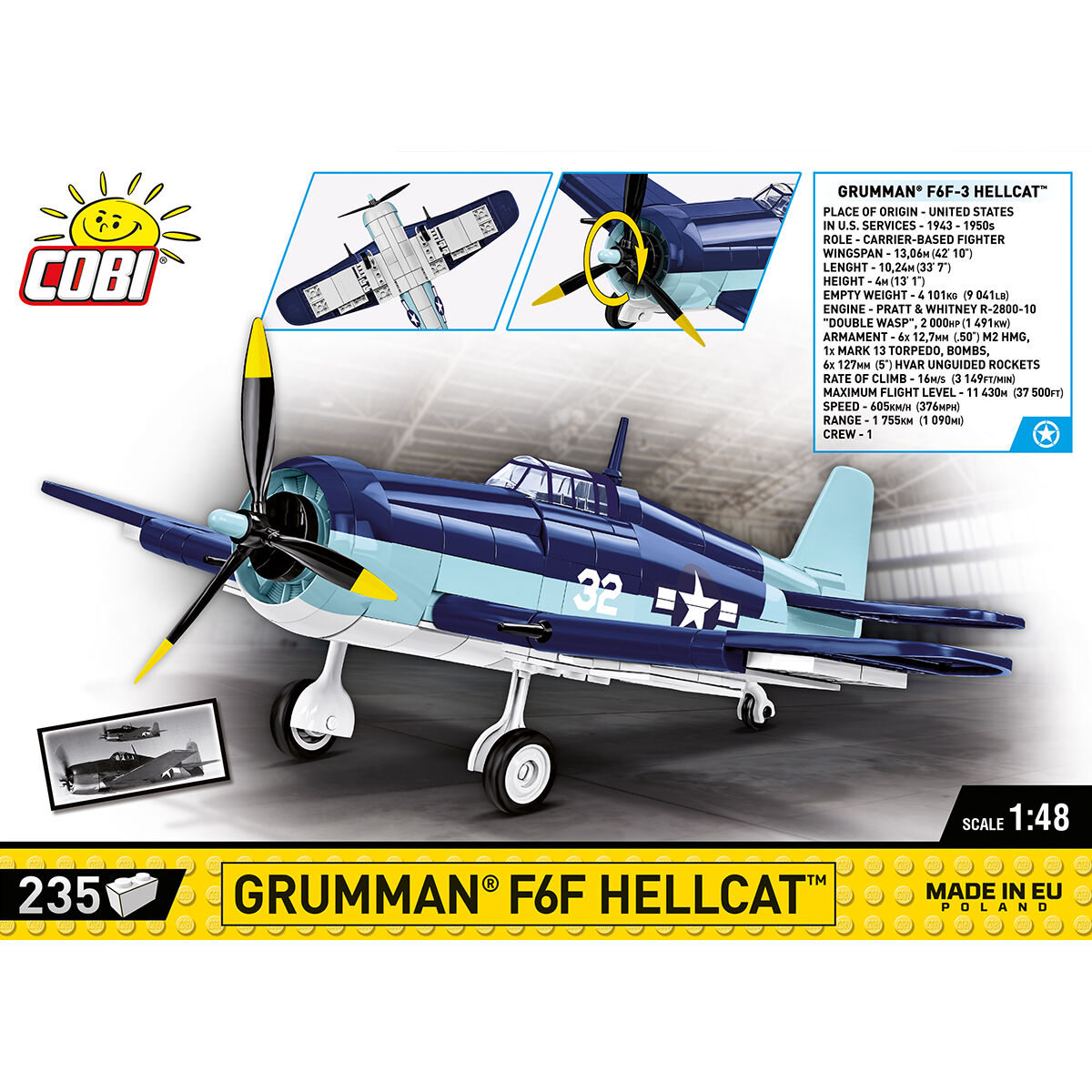COBI Grumman F6F Hellcat Fighter : Set #5883