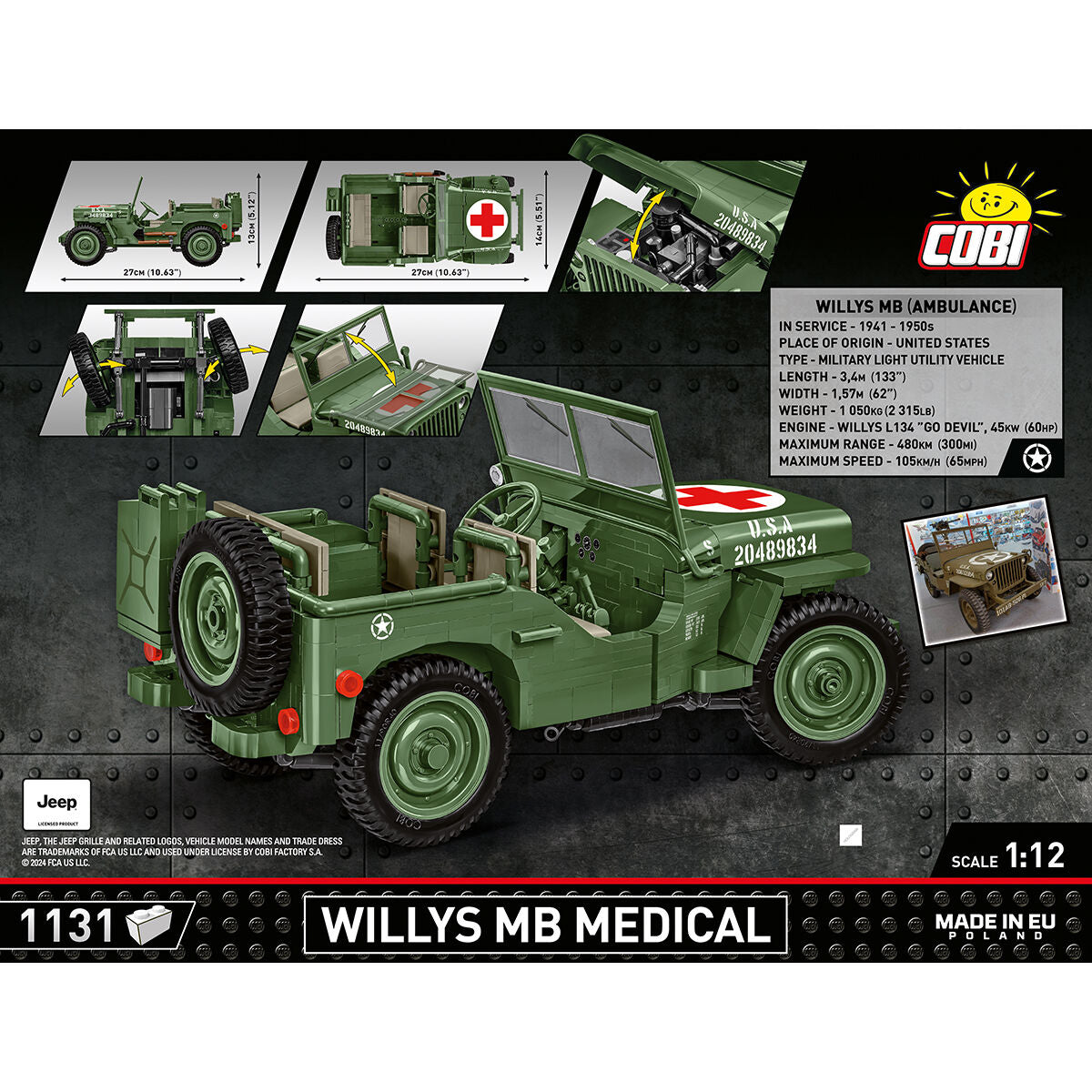 COBI JEEP Willys MB Medical: Juego n.° 2806