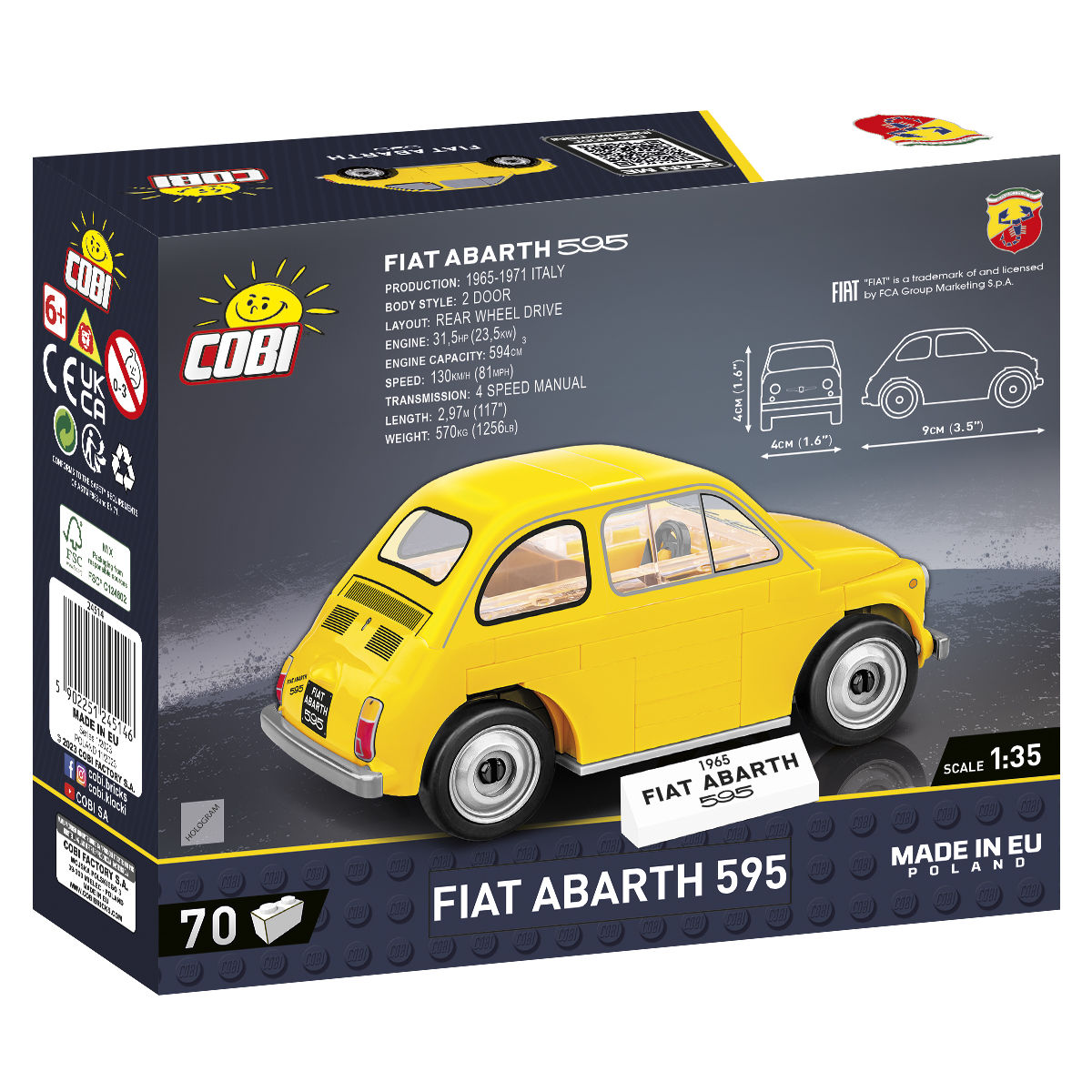 COBI Fiat Abarth 595 Coche: Juego #24514