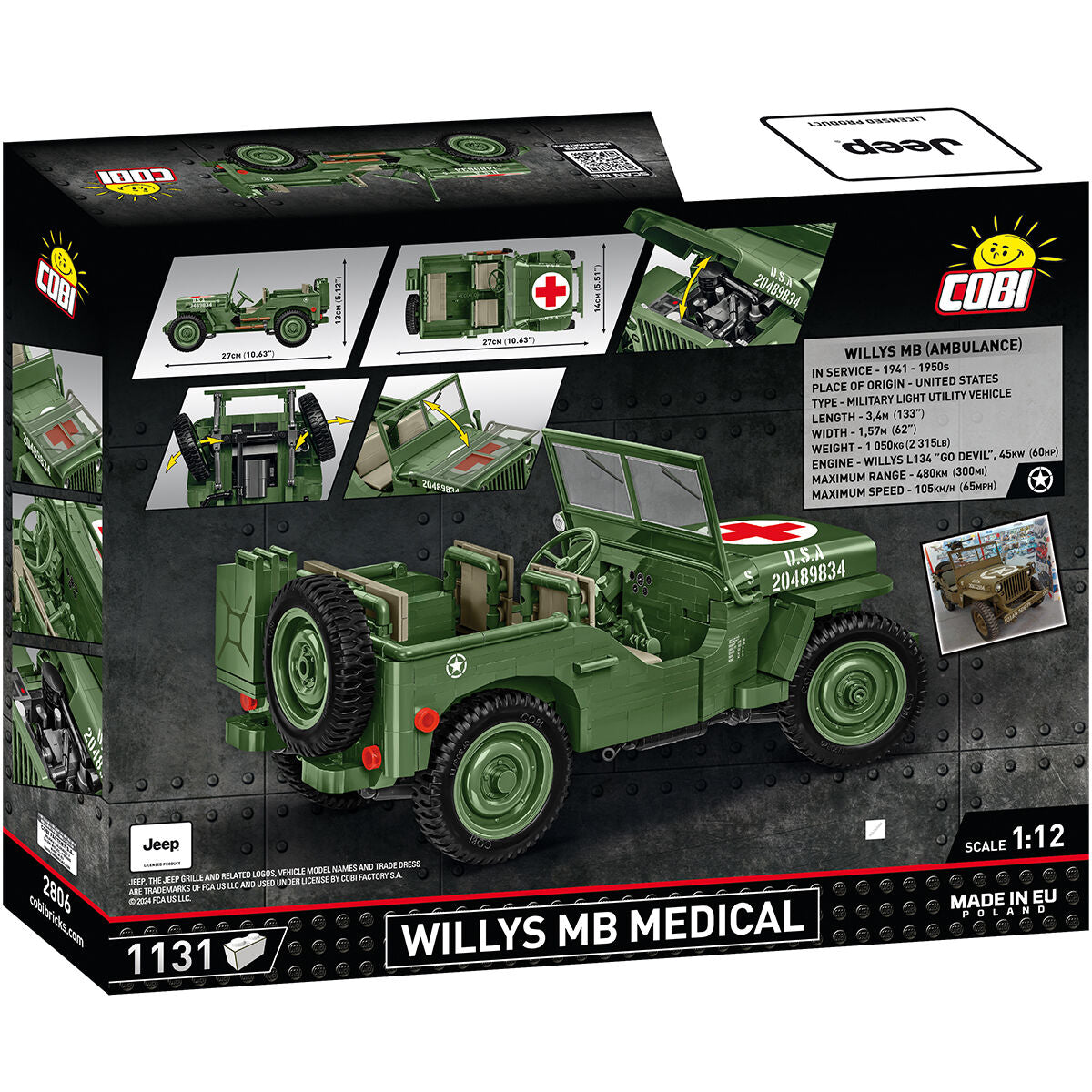 COBI JEEP Willys MB Medical: Juego n.° 2806