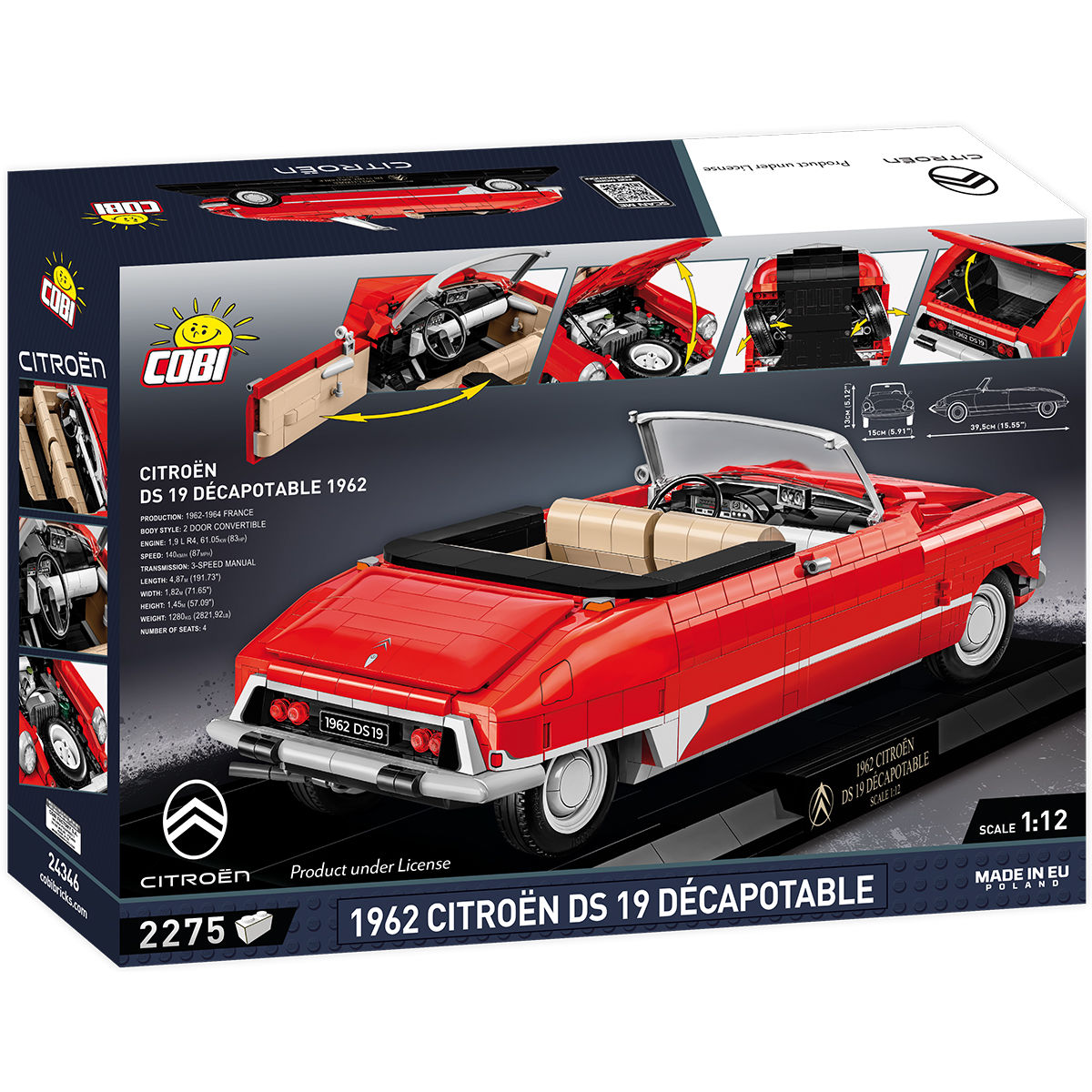 COBI EXECUTIVE EDITION 1962 Citroen DS 19 Decapotable: Set #24346