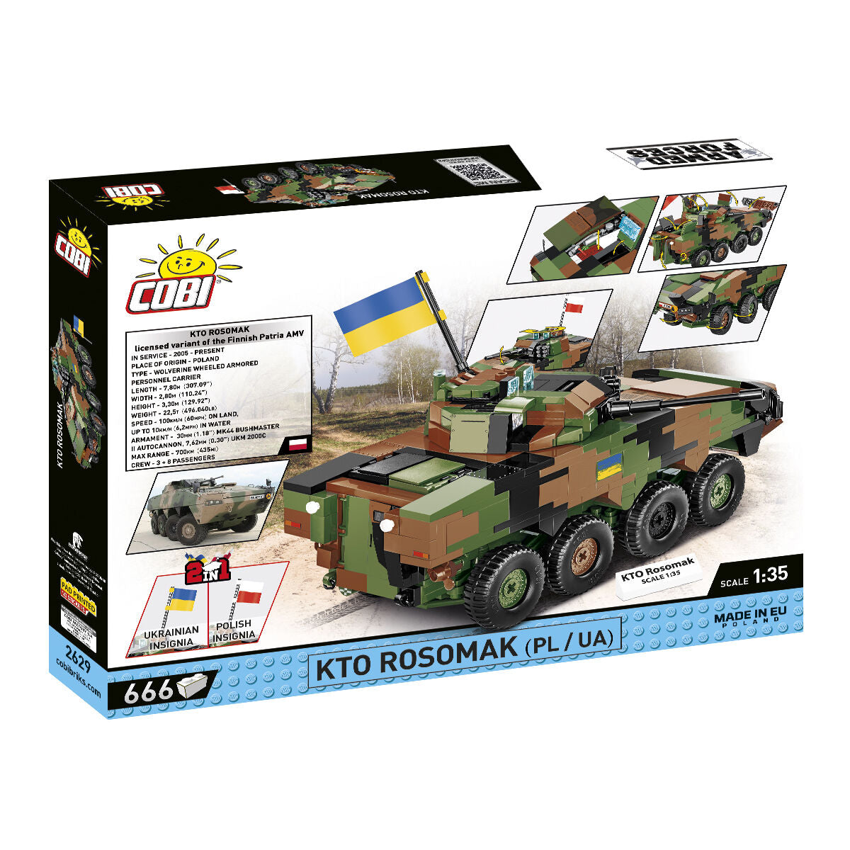 Vehículo multiusos COBI KTO Rosomak (PL/UA): juego n.º 2629