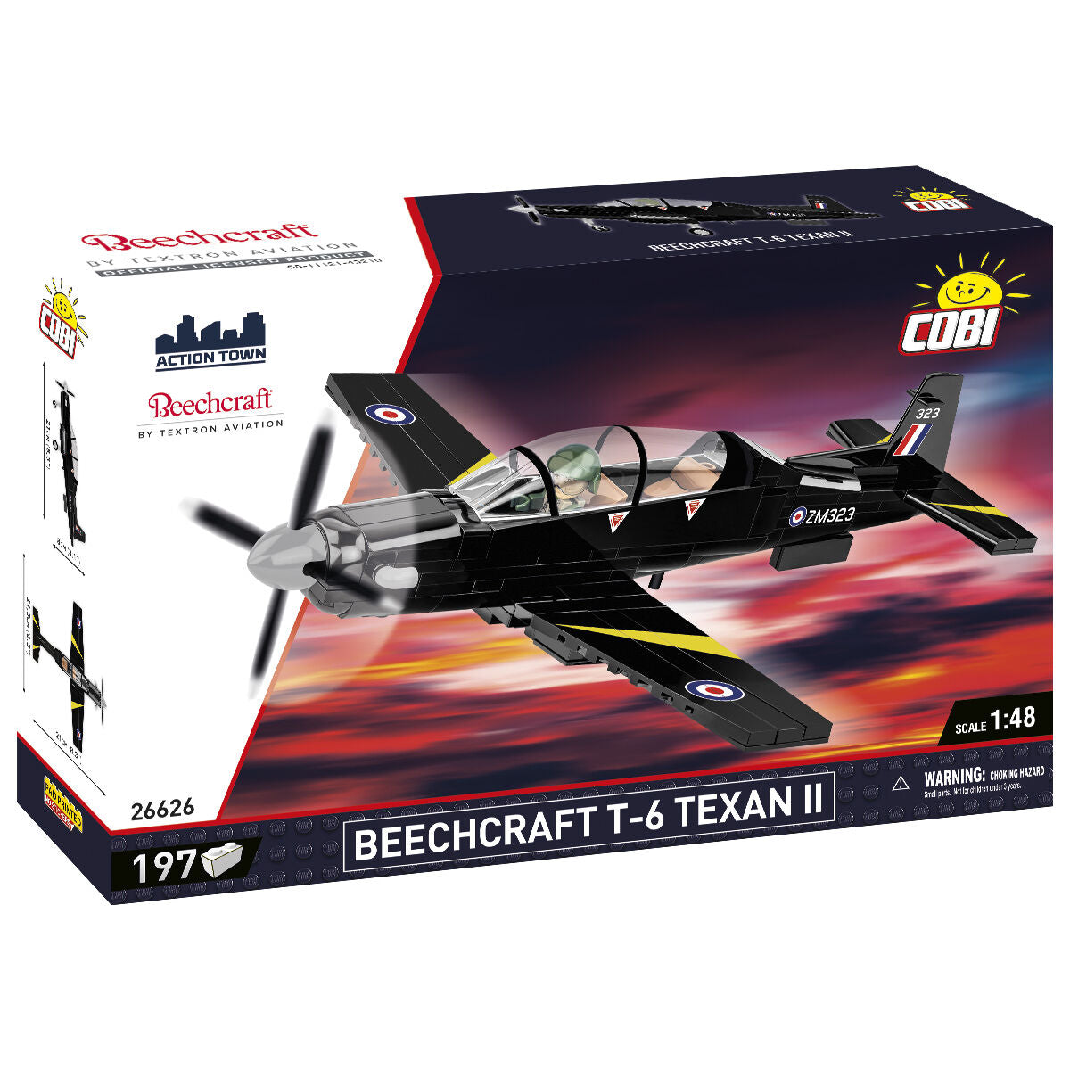 COBI Beechcraft T-6 Texan II Turbohélice Negro: Juego n.° 26626