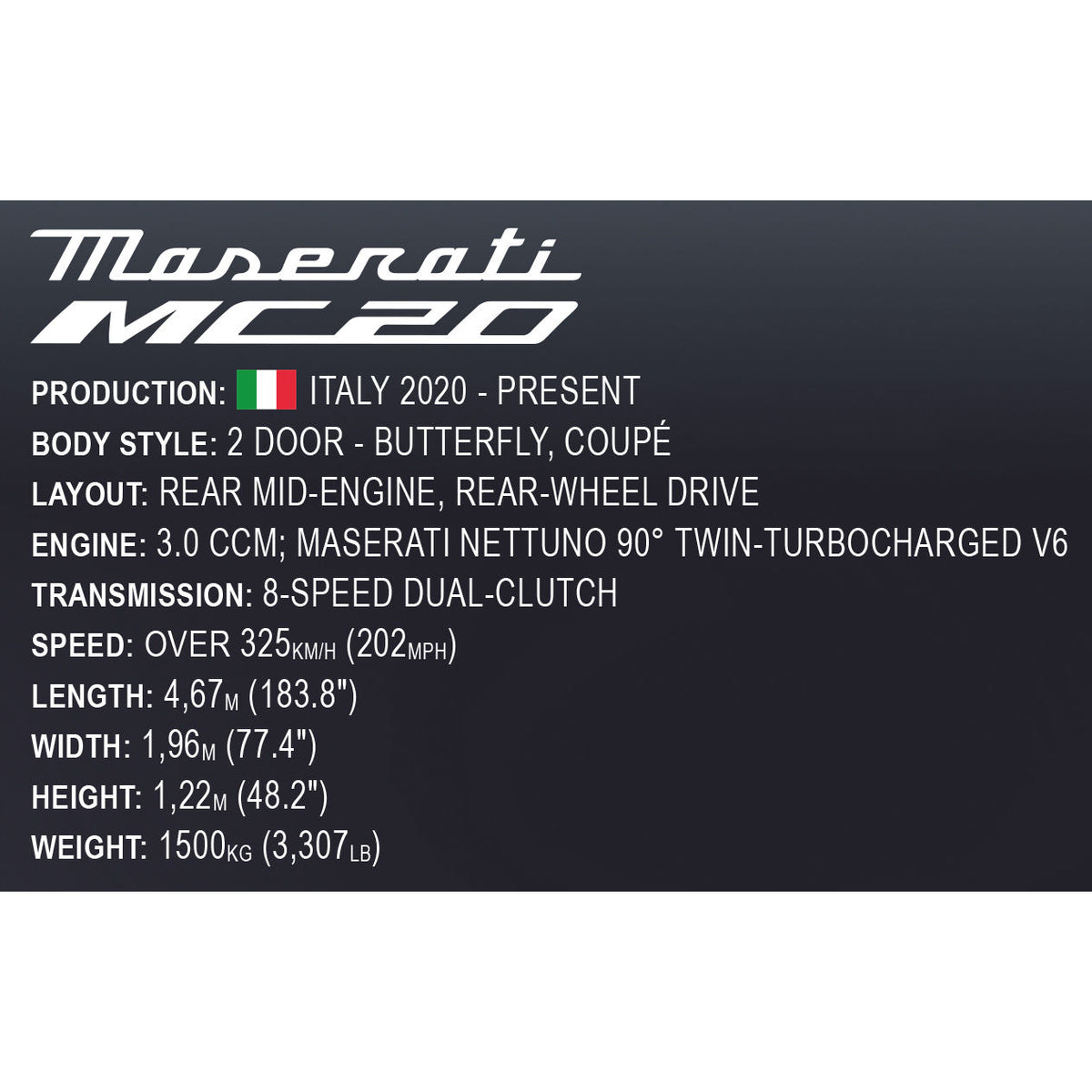 COBI Maserati MC20: Conjunto #24335