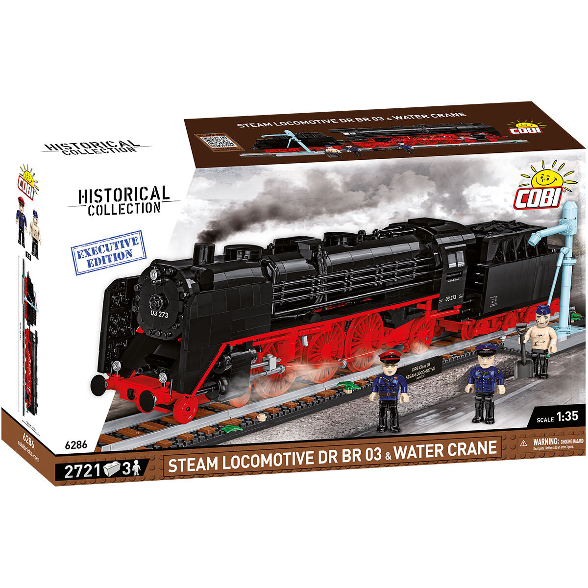 Locomotora de vapor COBI EDICIÓN EJECUTIVA DR BR 03 Tren y grúa acuática: Set n.° 6286