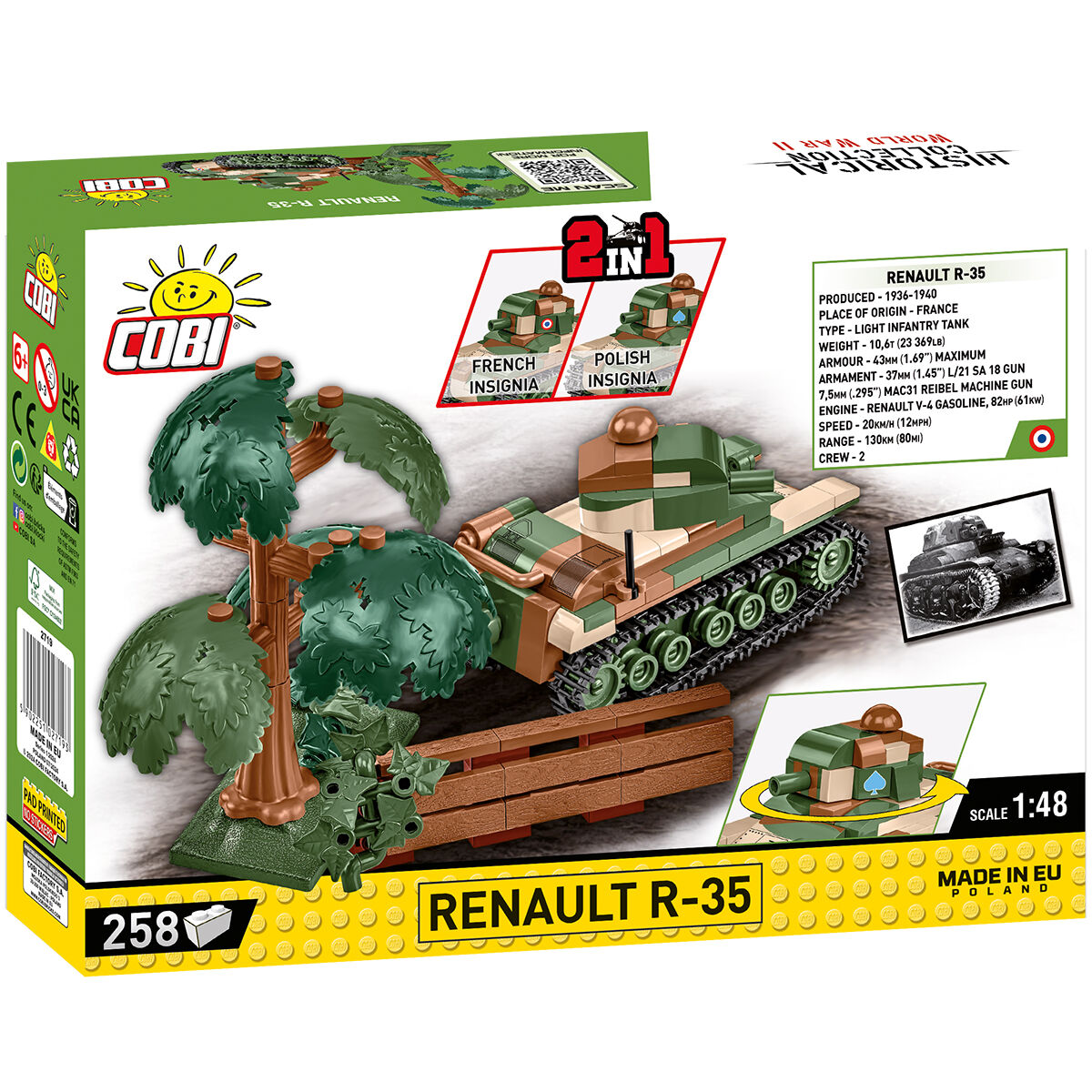 Tanque COBI Renault R-35 1:48: Set #2719