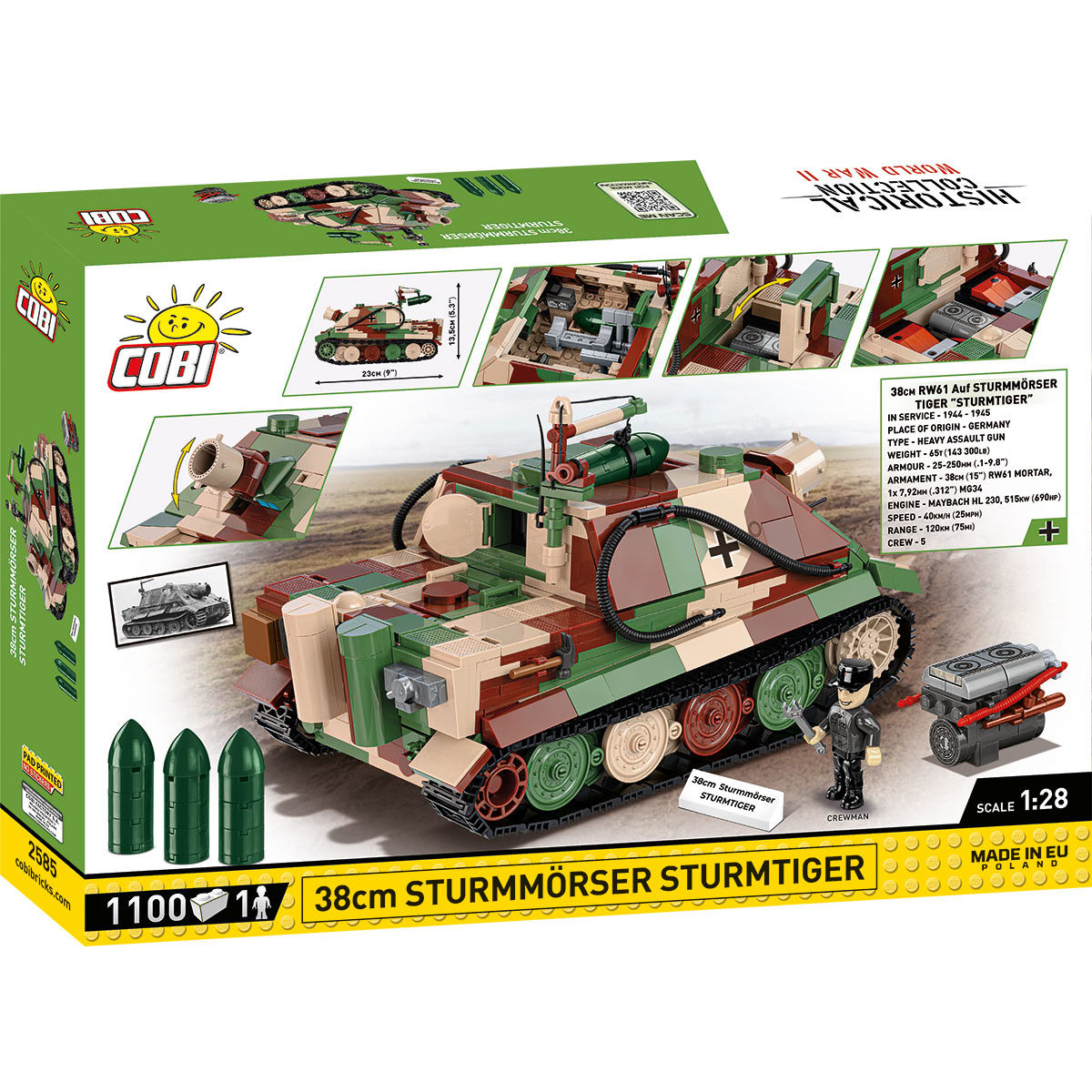 COBI 38cm Sturmmörser Sturmtiger Assault Gun : Set #2585