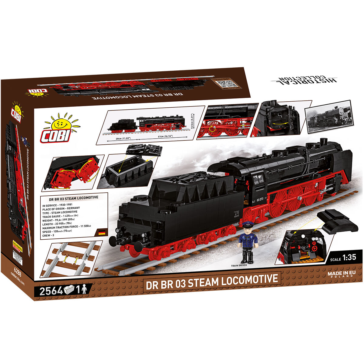 COBI Steam Locomotive DR BR 03 Train : Set #6288