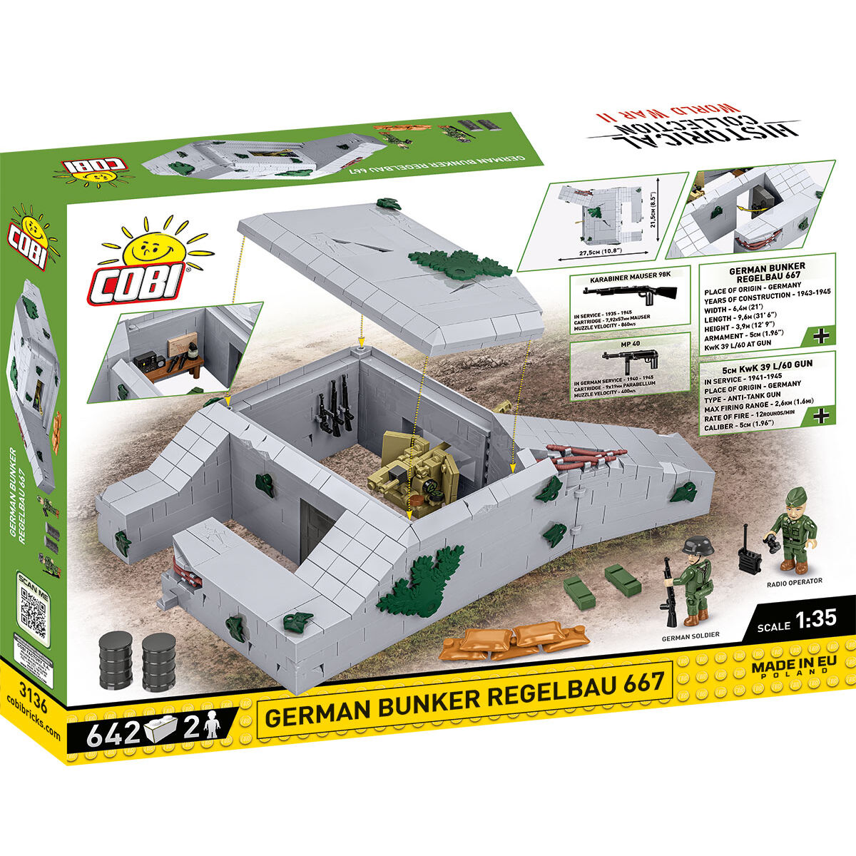 COBI Regelbau 667 German Bunker : Set #3136