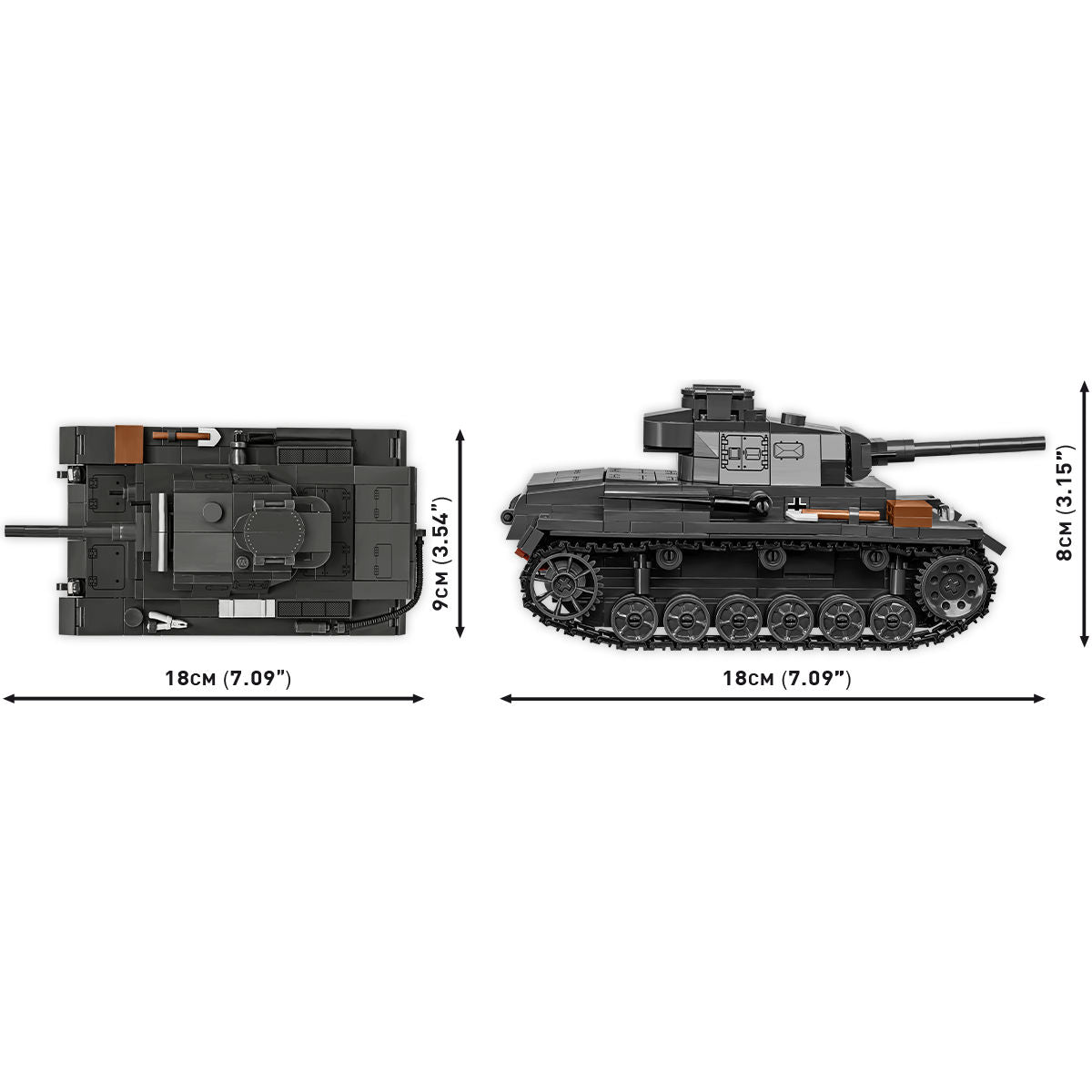 COBI Panzer III Ausf. J Tank : Set #2289