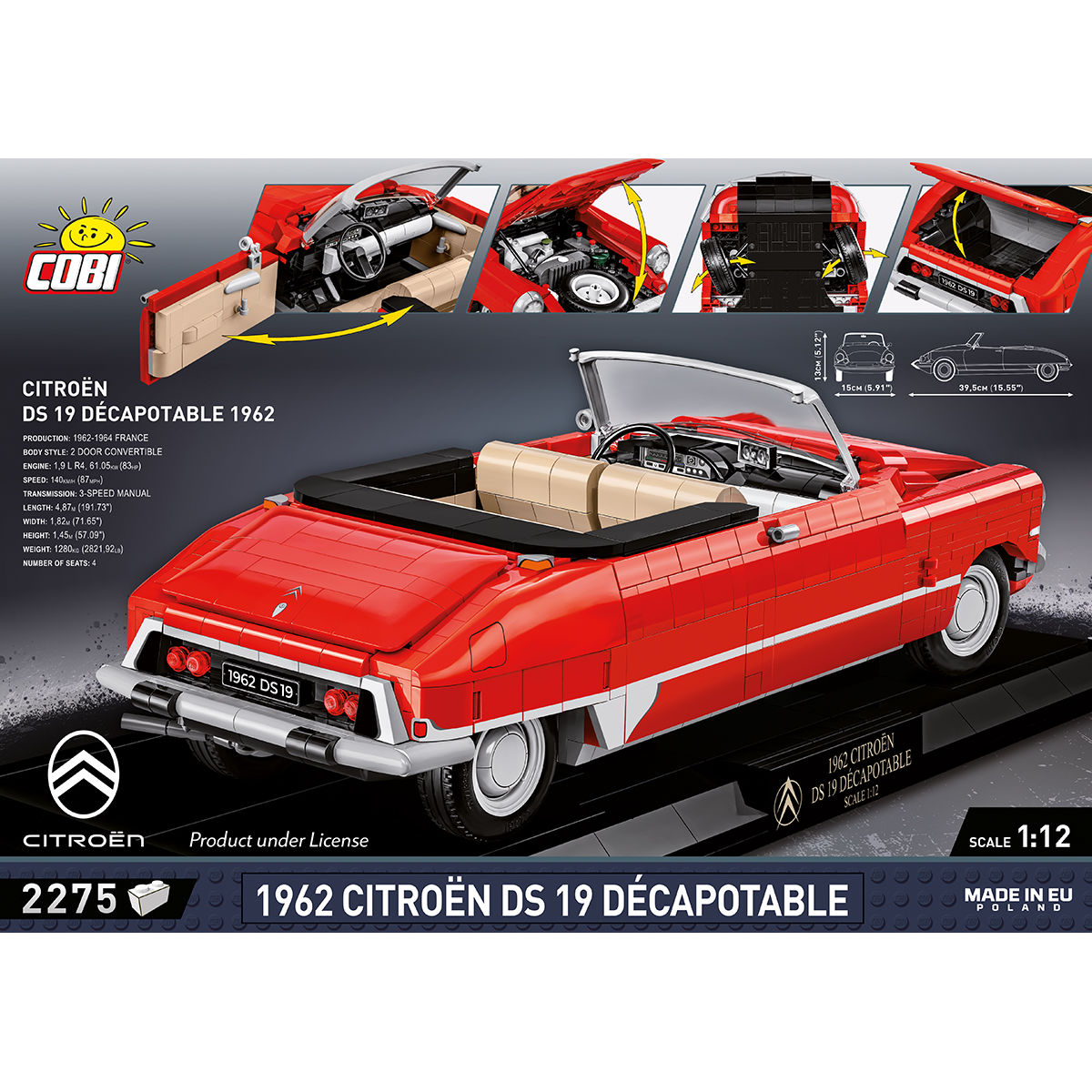 COBI EXECUTIVE EDITION 1962 Citroen DS 19 Decapotable: Set #24346
