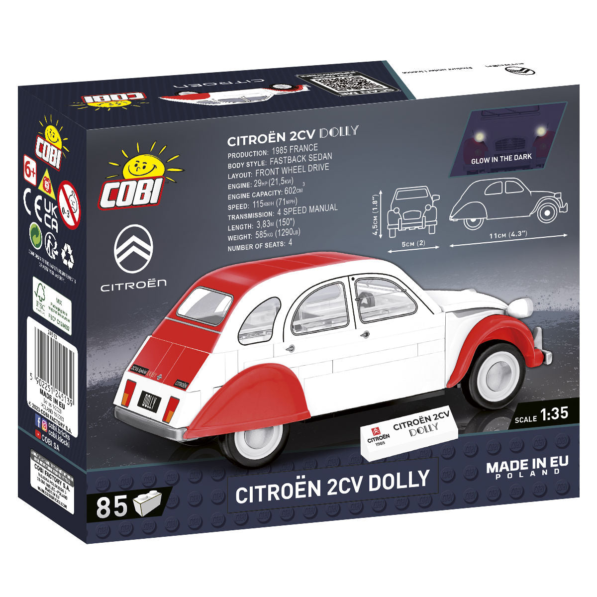 Coche con plataforma rodante COBI Citroen 2CV: Juego #24513