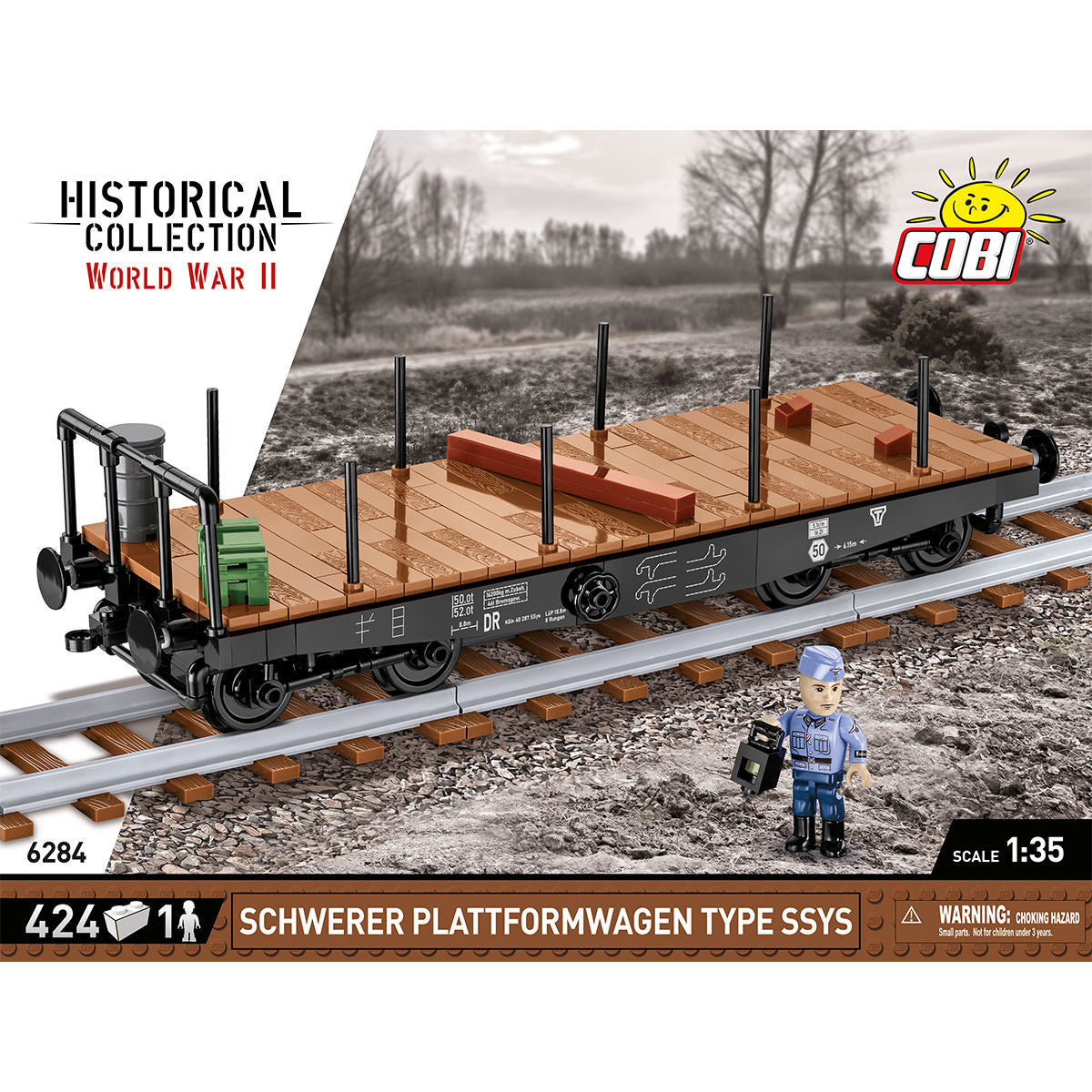 COBI Schwerer Plattformwagen Type Ssys Train Car : Set #6284