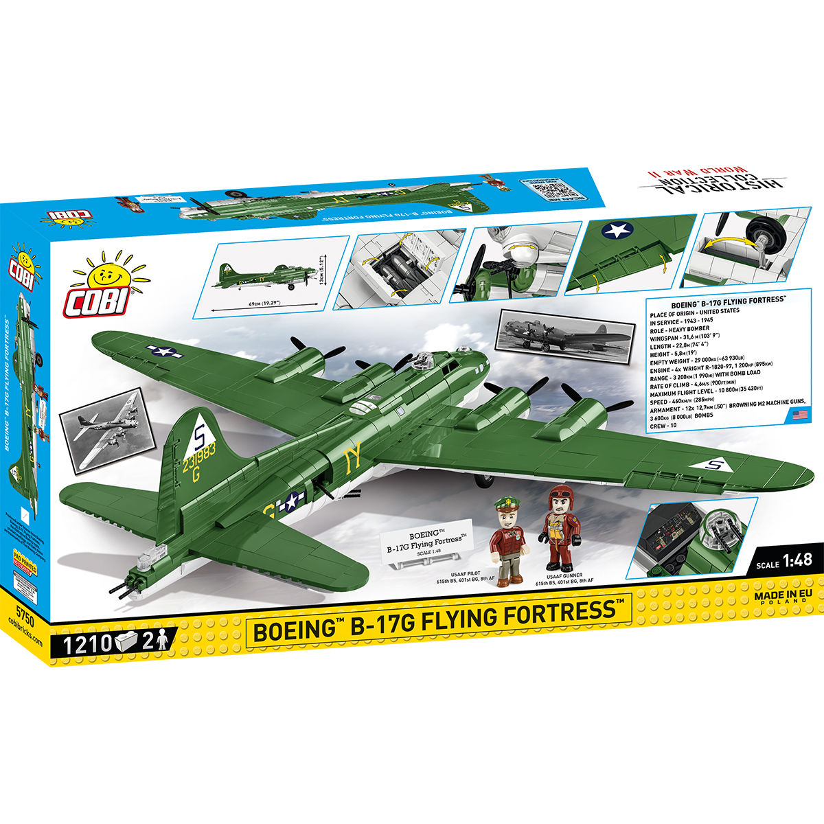 Bombardero COBI Boeing B-17G Flying Fortress: Set n.° 5750