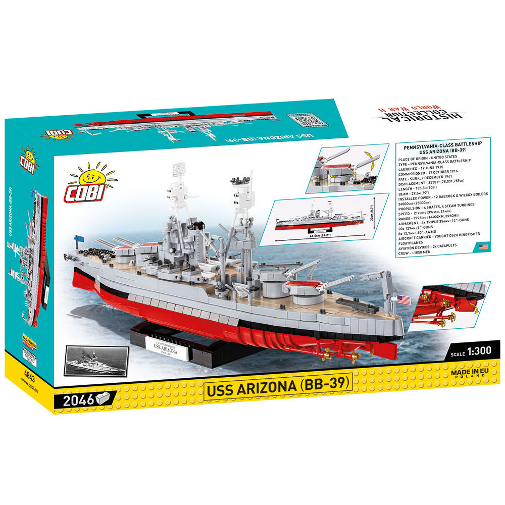 COBI Battleship USS Arizona (BB-39): Set #4843