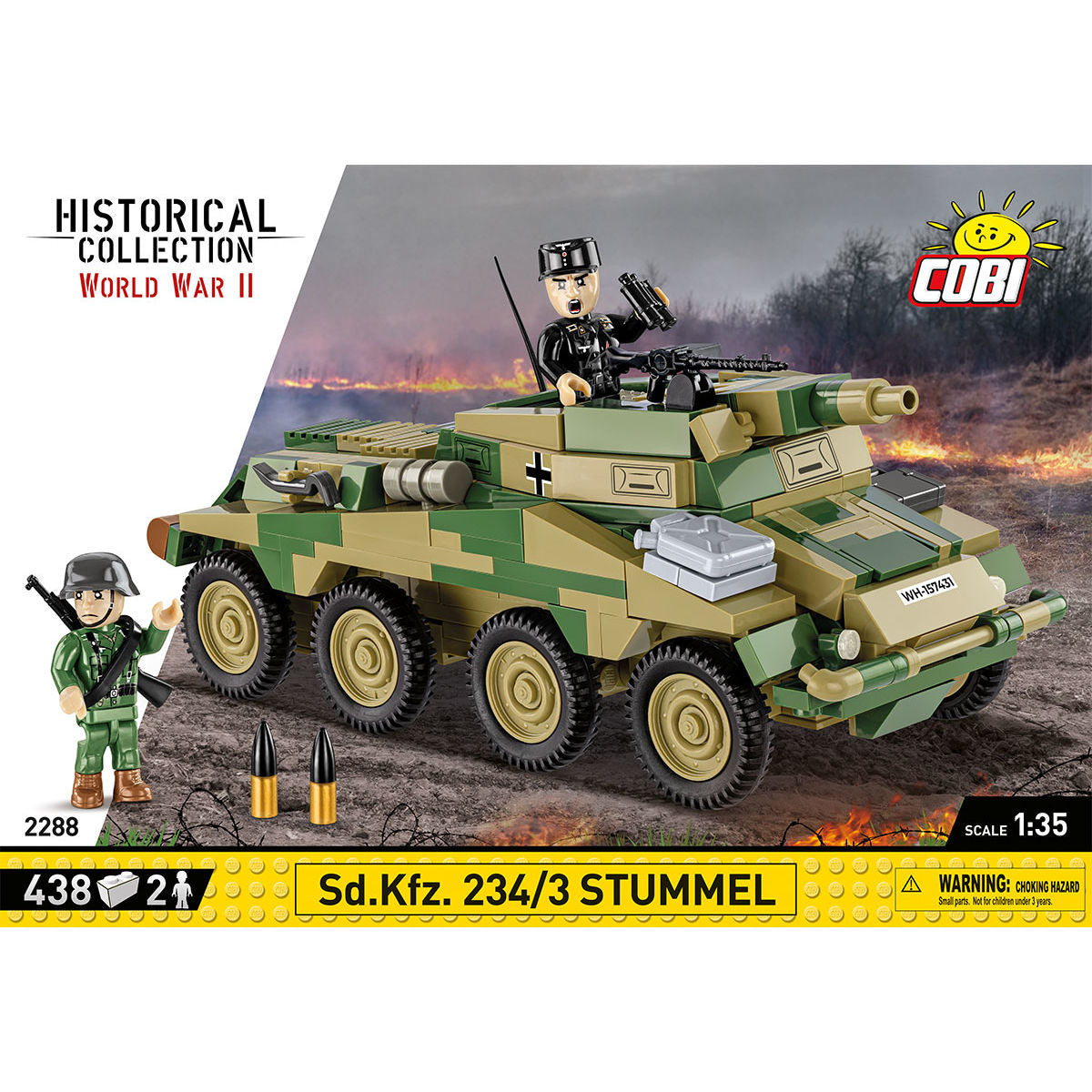 COBI Sd.Kfz. 234/3 Stummel Armored Vehicle : Set #2288