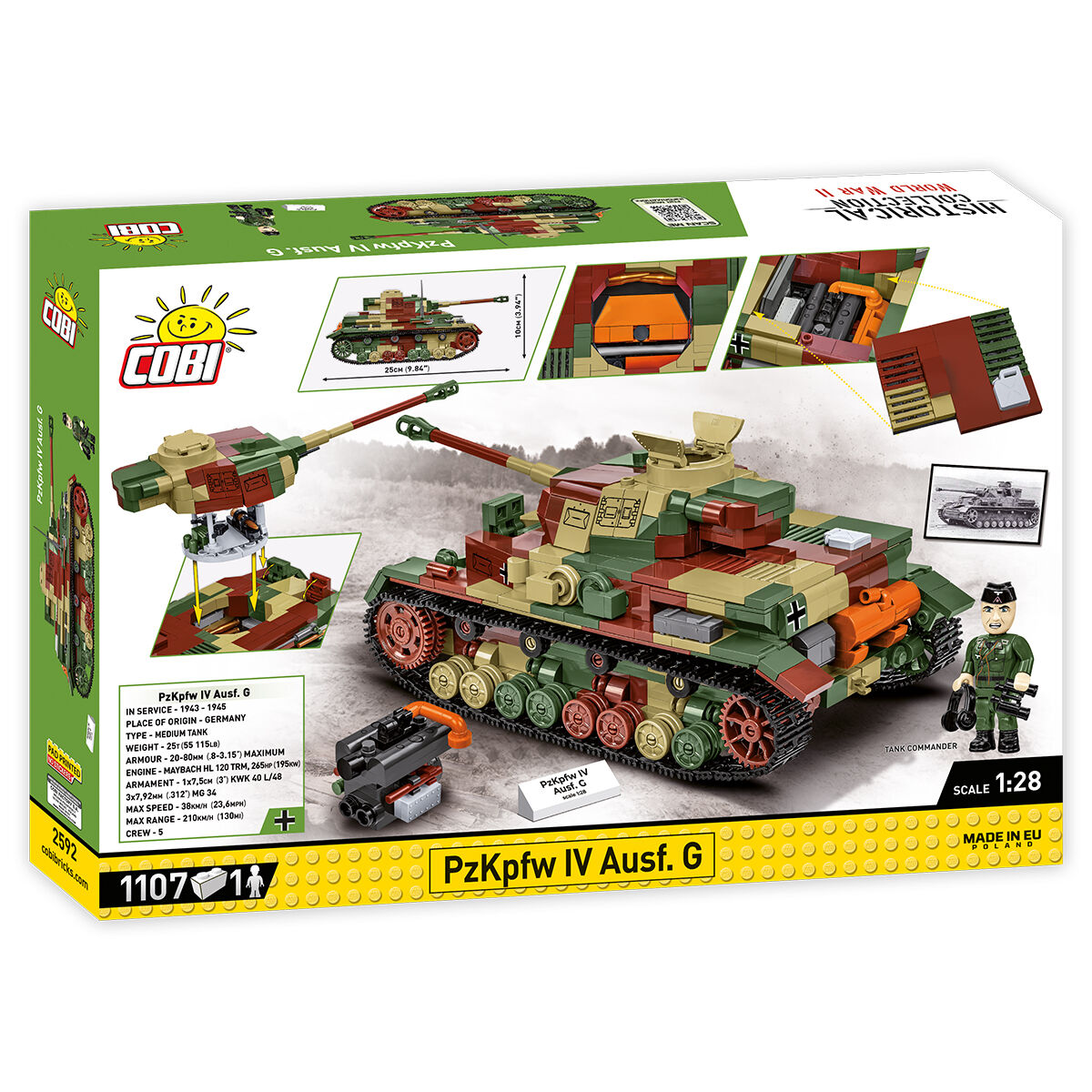 COBI PanzerKampfWagen IV Ausf. G Tank : Set #2592