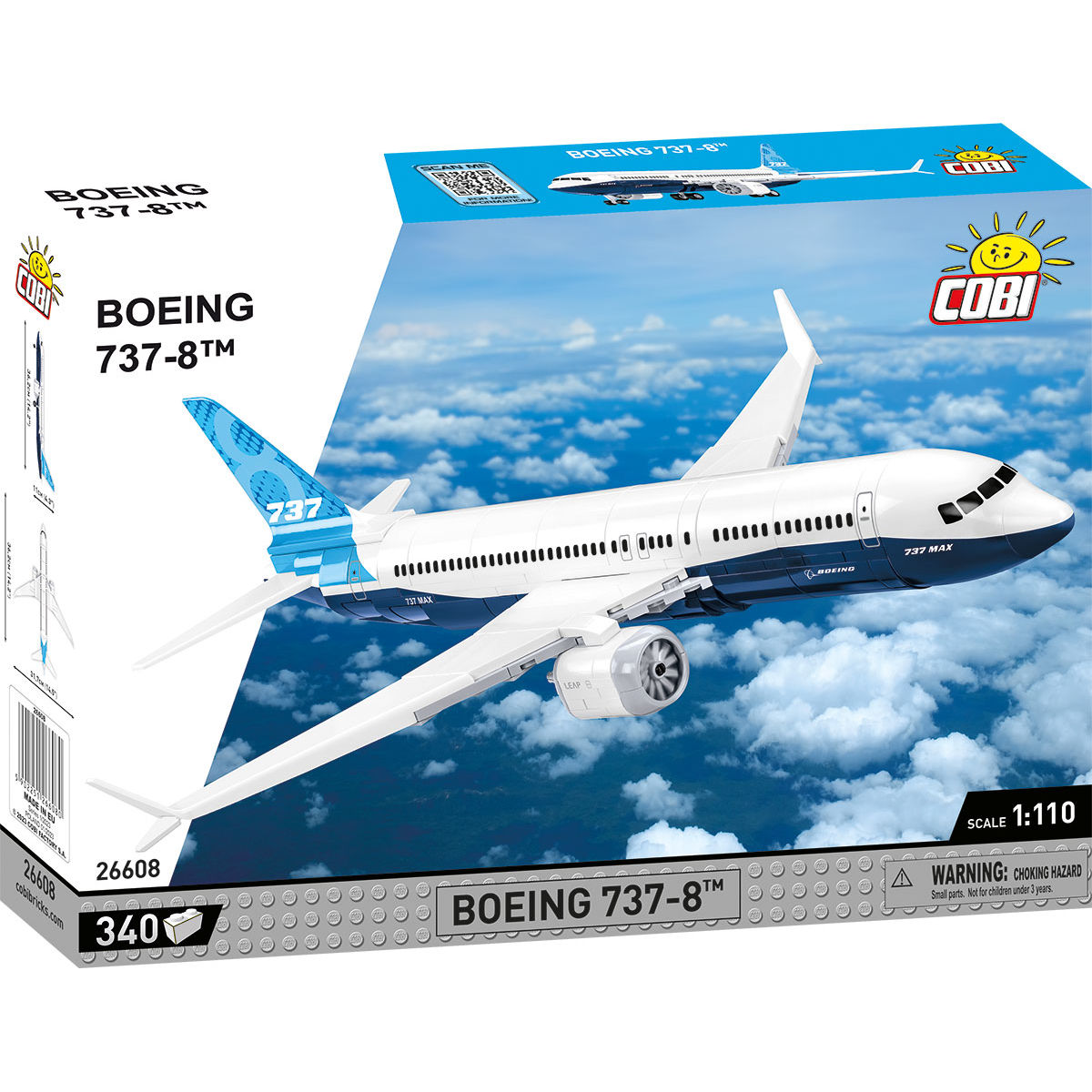 Avión de pasajeros COBI Boeing 737-8: Juego n.° 26608