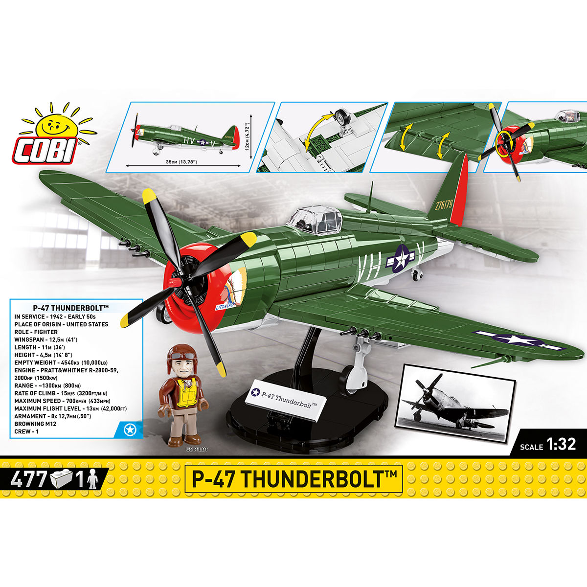 Avión COBI P-47 Thunderbolt: Colección n.° 5737