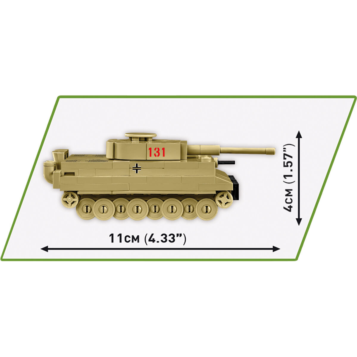 Tanque COBI Tiger I 131, escala 1:72: Set n.° 3095