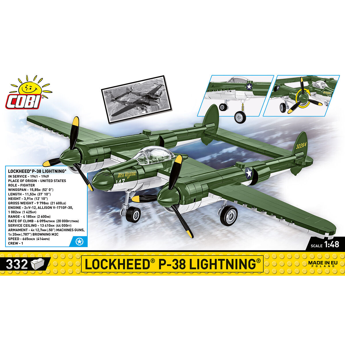Caza COBI Lockheed P-38 Lightning: Conjunto n.° 5882
