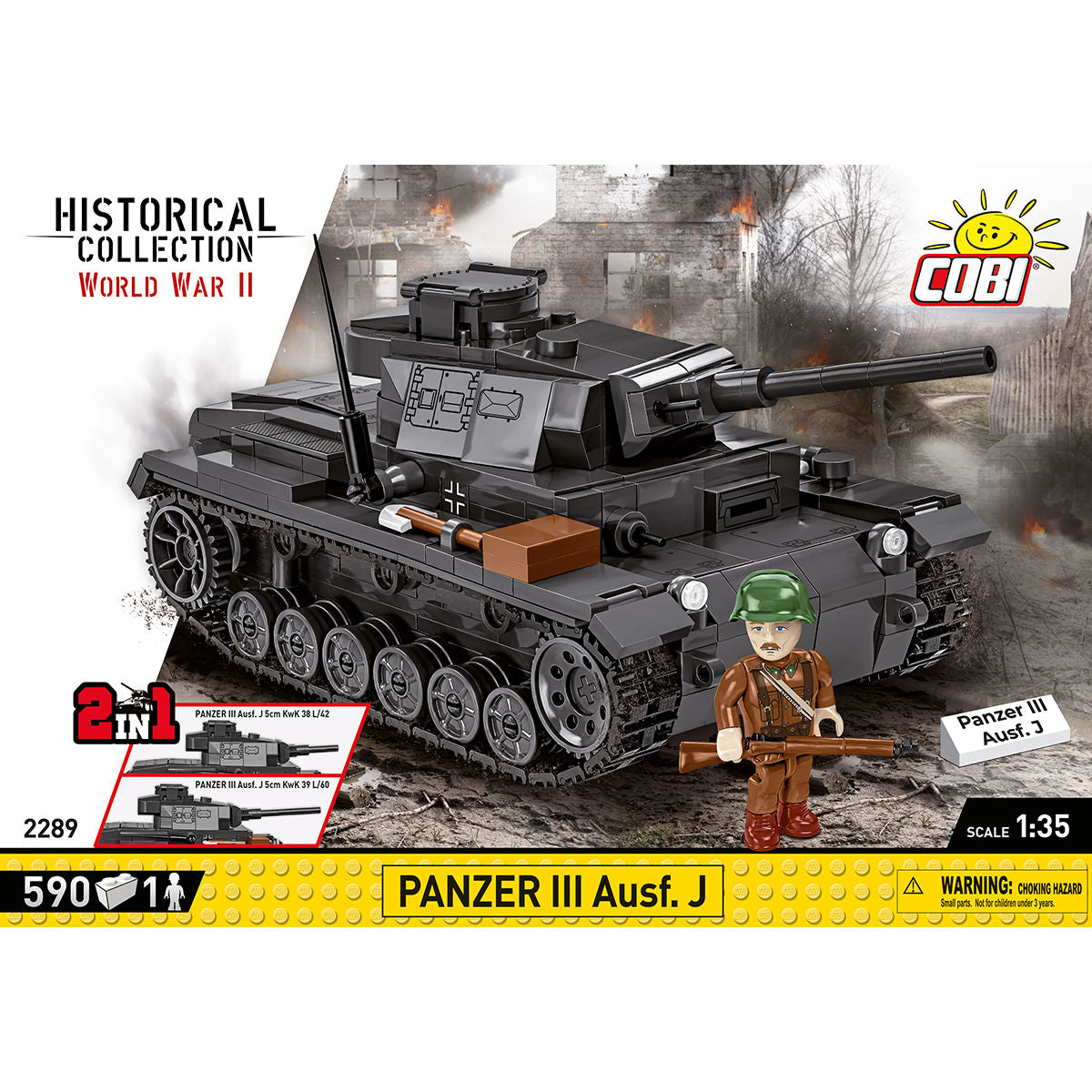 COBI Panzer III Ausf. J Tank : Set #2289