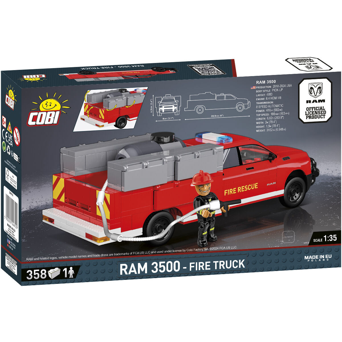 Camión de bomberos COBI DODGE Ram 3500: Juego n.° 24612
