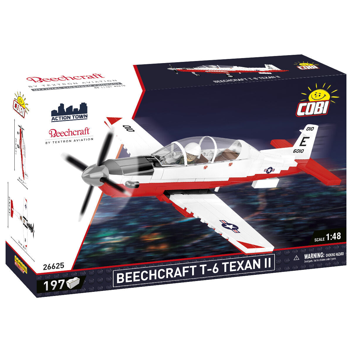 COBI Beechcraft T-6 Texan II Turbohélice Rojo/Blanco: Conjunto n.° 26625