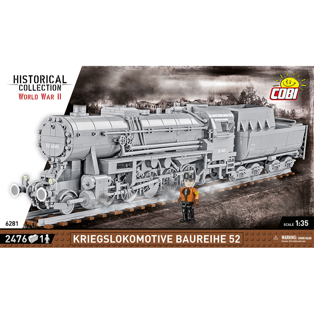 COBI Kriegslokomotive Baureihe 52 Locomotive : Set #6281