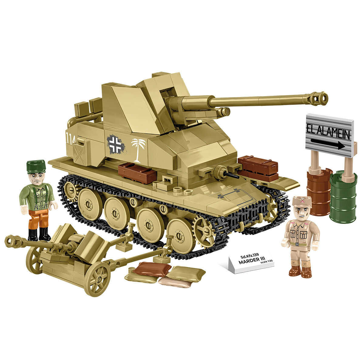COBI Sd. Kfz. 139 MARDER III Tank Destroyer: Set #3131
