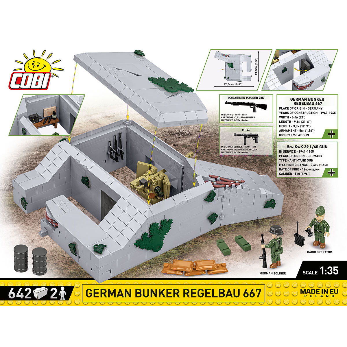 COBI Regelbau 667 German Bunker : Set #3136