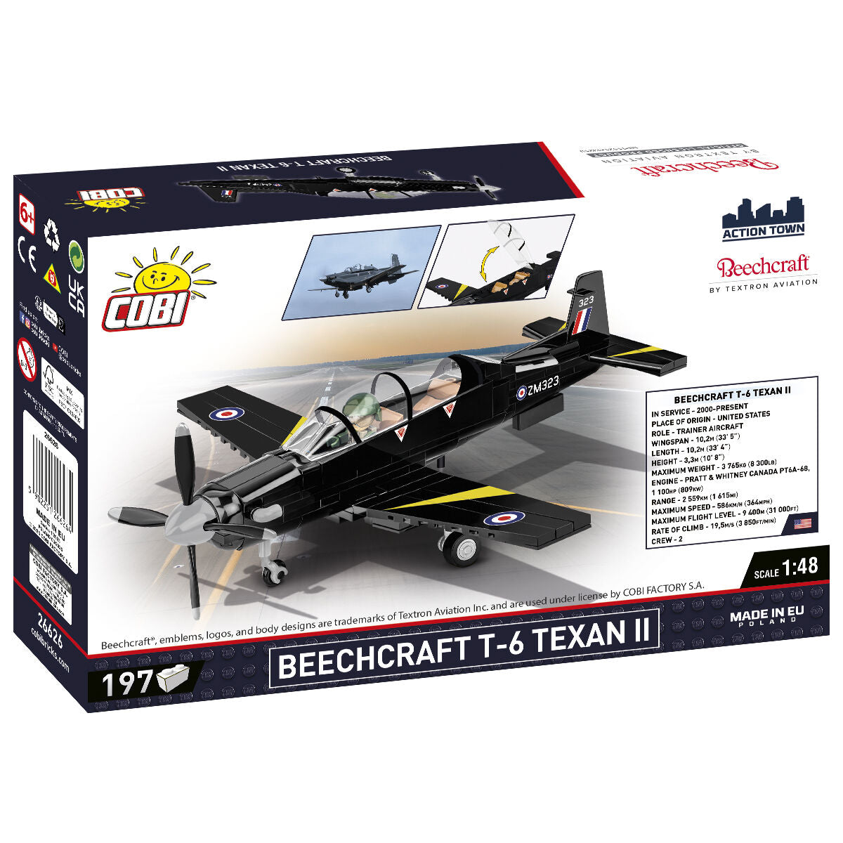 COBI Beechcraft T-6 Texan II Turboprop Black: Set #26626