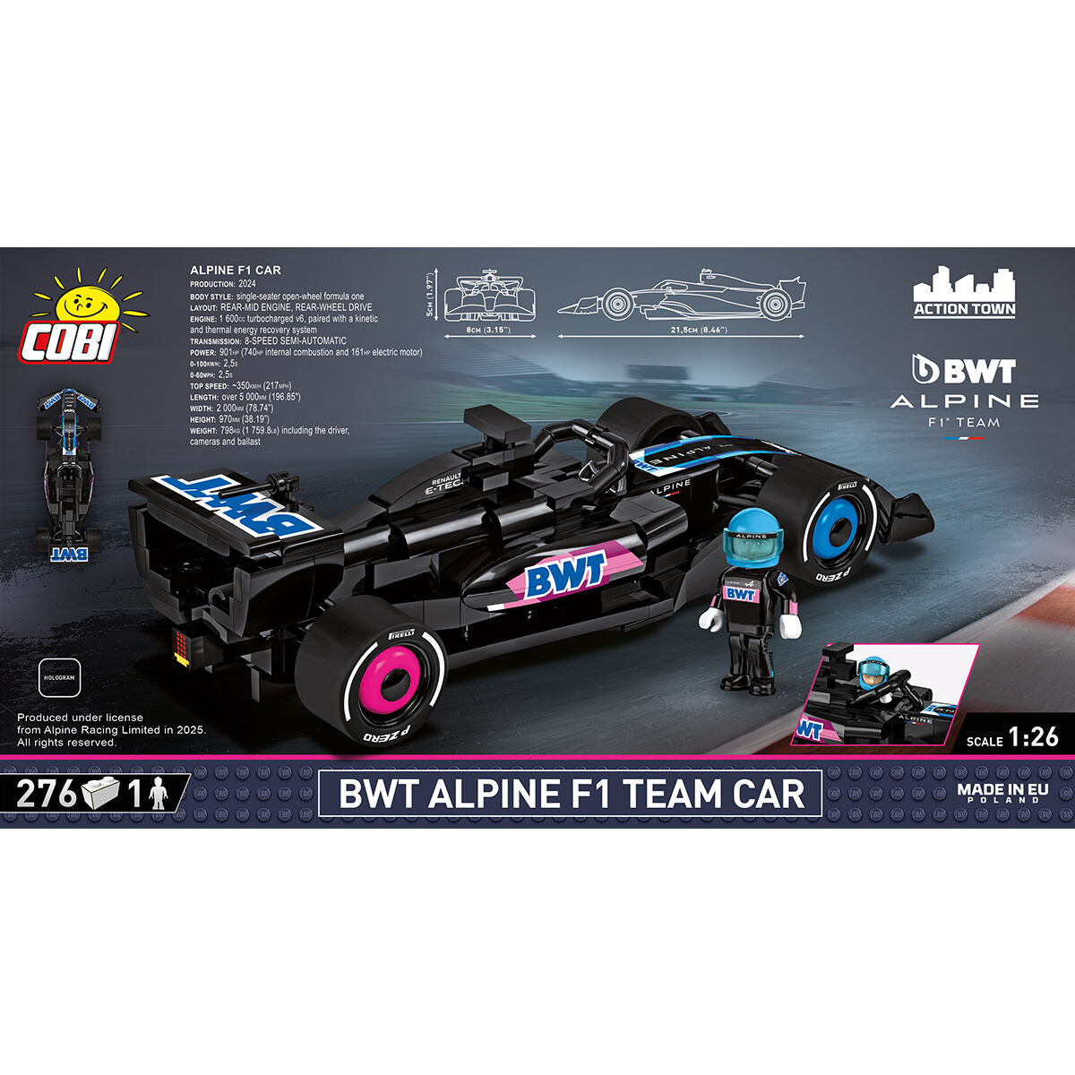 Coche de carreras del equipo COBI BWT Alpine F1: Juego n.° 1684