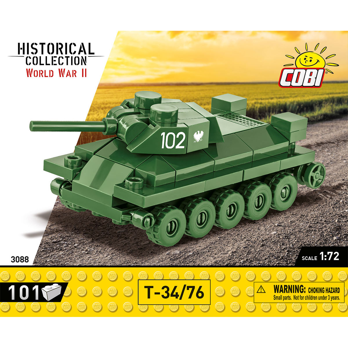 Tanque COBI T-34/76 Escala 1:72: Set n.° 3088