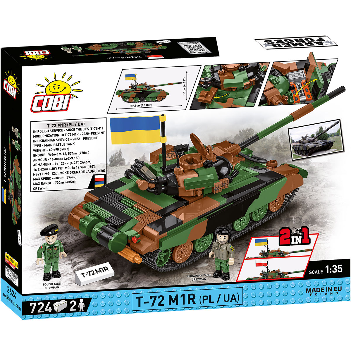 COBI T-72 M1R (PL/UA) Tank : Set #2624