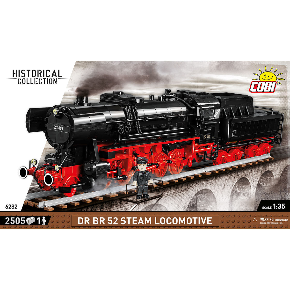 Locomotora de vapor COBI DR BR 52: Juego n.° 6282