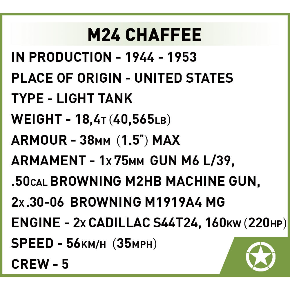 COBI M24 Chaffee Tank: Set #2543