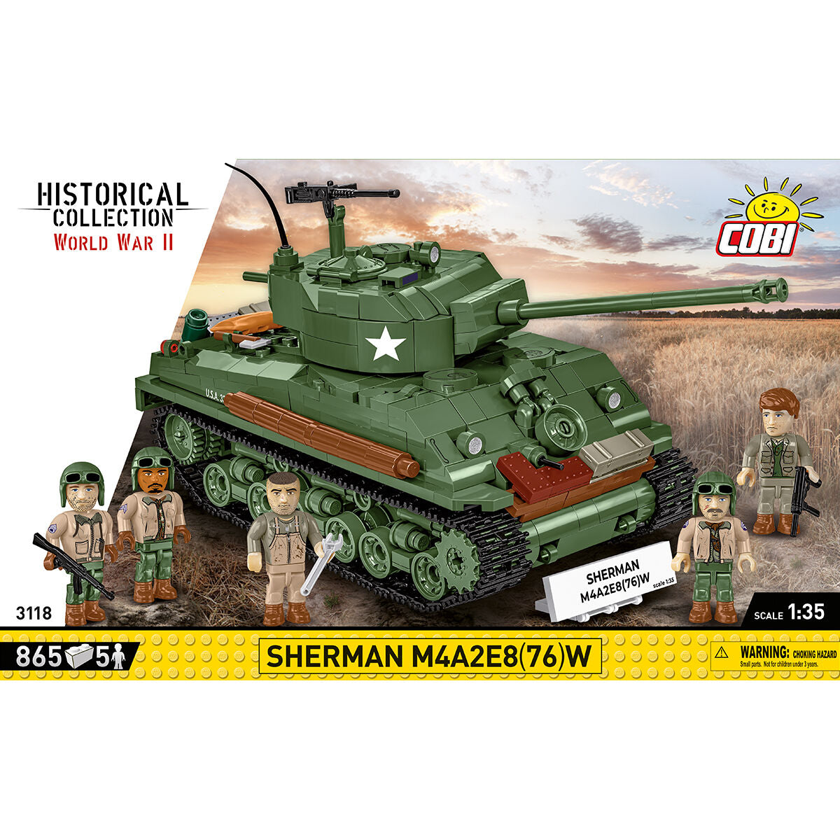 COBI Sherman M4A2E8(76)W Tank : Set #3118