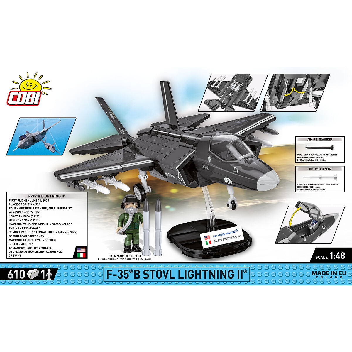 Avión de combate COBI F-35B STOVL Lightning II: Conjunto n.° 5895