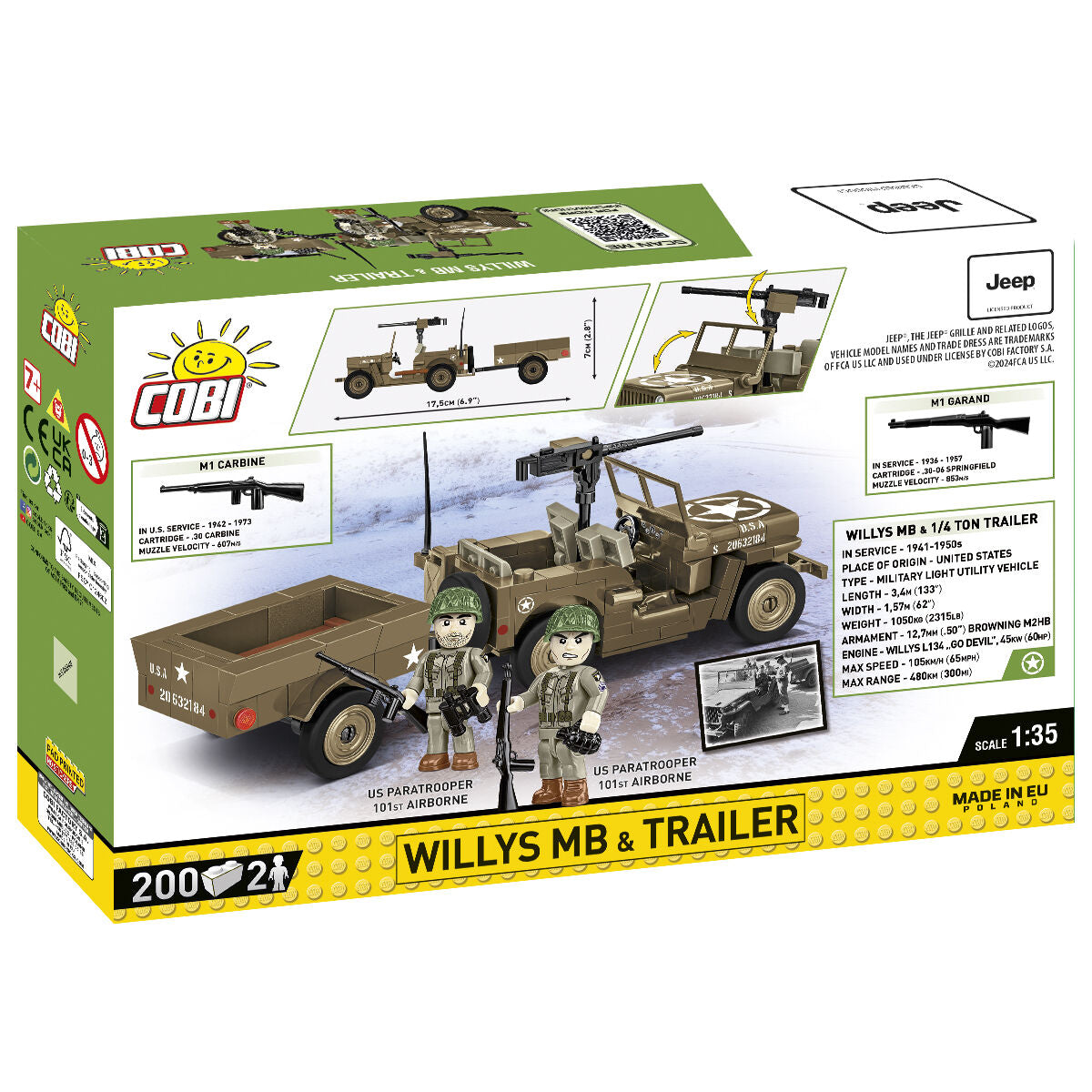 COBI JEEP Willys MB Vehicle and Trailer : Set #3132